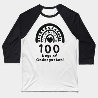 100 Days of Kindergarten Rainbow Baseball T-Shirt